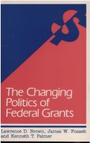 Book cover for Changing Politics of Federal Grants