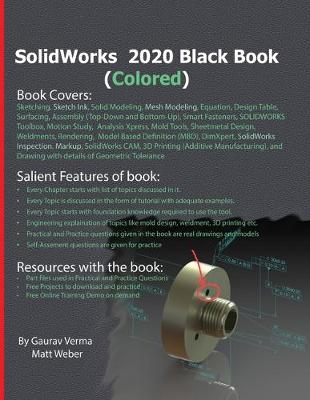 Book cover for SolidWorks 2020 Black Book (Colored)