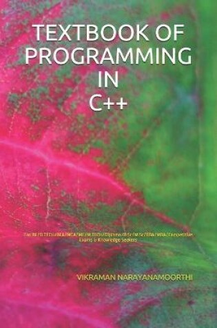 Cover of Textbook of Programming in C++