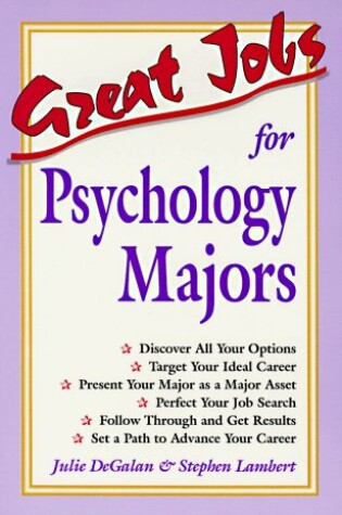 Cover of Great Jobs for Psychology Majors