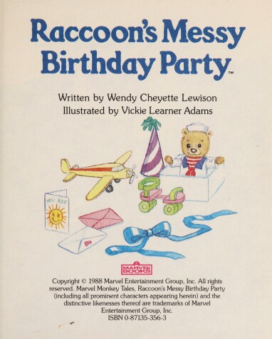 Book cover for Raccoon's Messy Birthday Party