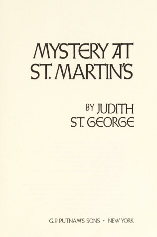 Cover of Mystery at St. Martin's