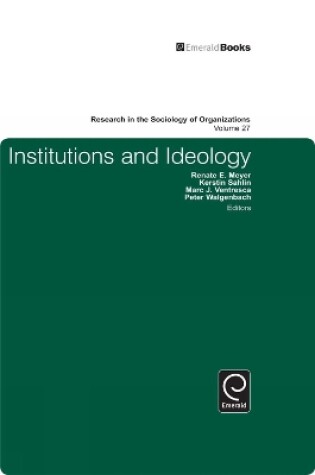 Cover of Institutions and Ideology