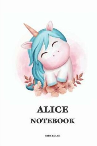 Cover of Alice Wide Ruled Notebook