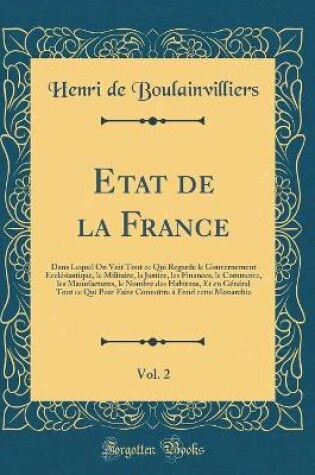 Cover of Etat de la France, Vol. 2