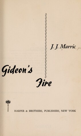Book cover for Gideon's Fire