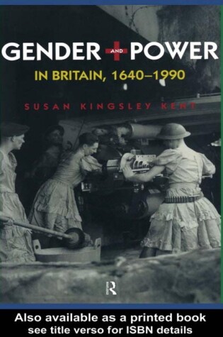 Cover of Gender and Power in Britain, 1640-1990