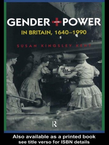 Cover of Gender and Power in Britain, 1640-1990