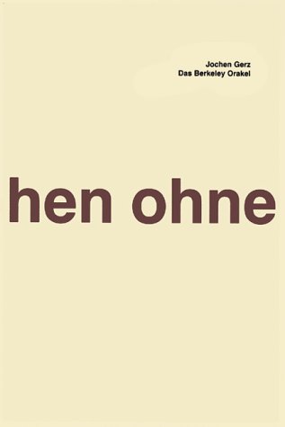 Book cover for Jochen Gerz: Das Berkeley Orakel