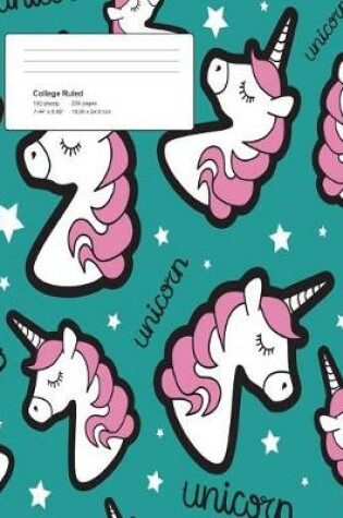 Cover of Unicorn Light Green Composition College Ruled Book (7.44 x 9.69) 200 page V13