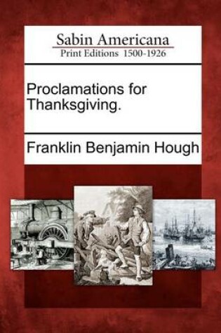 Cover of Proclamations for Thanksgiving.