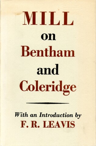 Cover of Bentham and Coleridge