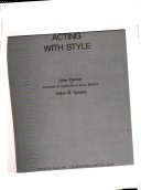 Book cover for Acting with Style