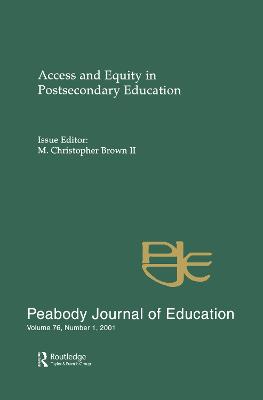 Book cover for Access and Equity in Postsecondary Education