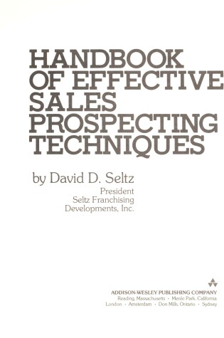 Cover of Handbook of Effective Sales Prospecting Techniques