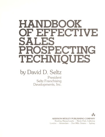 Book cover for Handbook of Effective Sales Prospecting Techniques