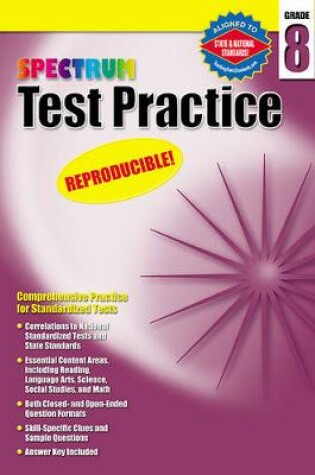 Cover of Test Practice, Grade 8