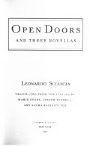 Cover of Open Doors and Three Novellas