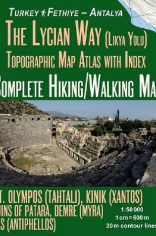 Cover of The Lycian Way (Likia Yolu) Topographic Map Atlas with Index 1