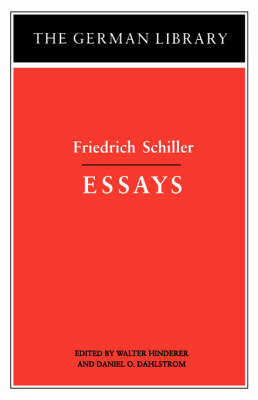 Cover of Essays: Friedrich Schiller