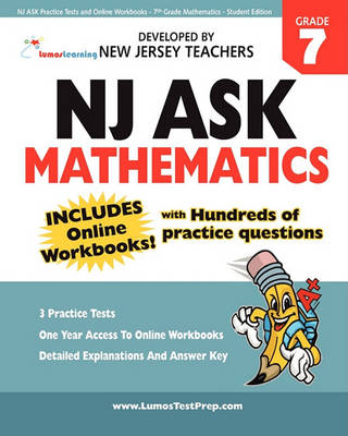 Book cover for NJ Ask Practice Tests and Online Workbooks - 7th Grade Mathematics - Student Edition