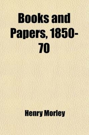 Cover of Books and Papers, 1850-70