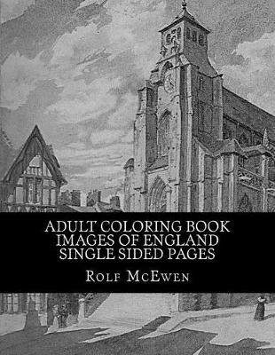 Book cover for Adult Coloring Book - Images of England - Single Sided Pages