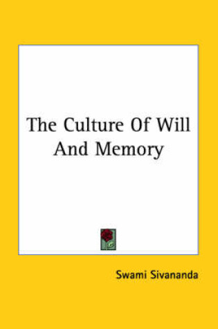 Cover of The Culture of Will and Memory