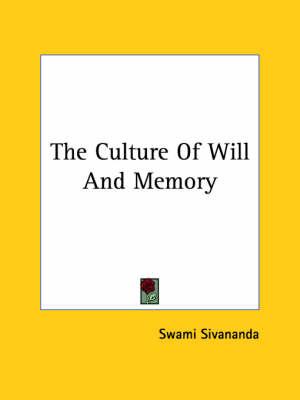 Book cover for The Culture of Will and Memory