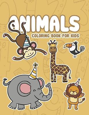 Book cover for Animals coloring book for kids