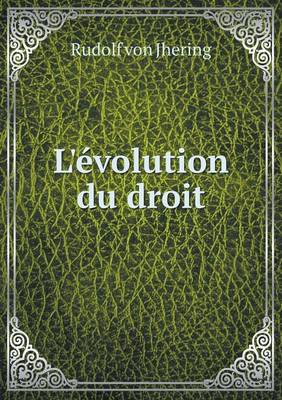 Book cover for L'évolution du droit