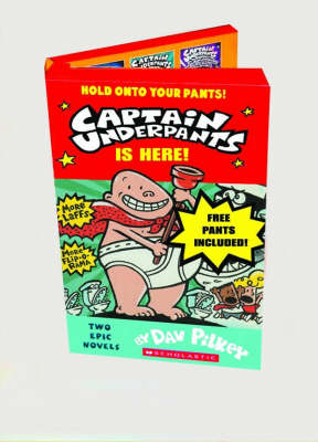 Book cover for Captain Underpants is Here!