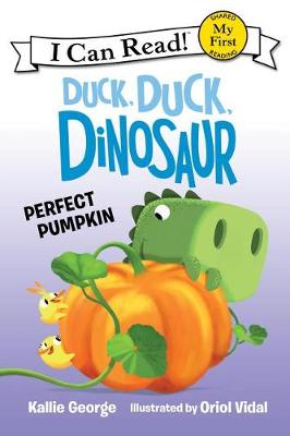 Book cover for Duck, Duck, Dinosaur: Perfect Pumpkin