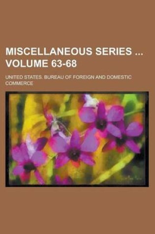 Cover of Miscellaneous Series Volume 63-68