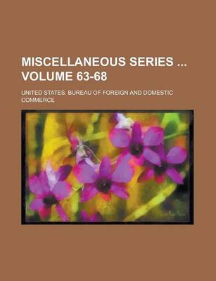 Book cover for Miscellaneous Series Volume 63-68