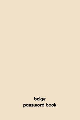 Book cover for beige PASSWORD BOOK