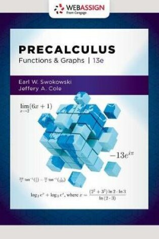 Cover of Webassign Printed Access Card for Swokowski/Cole's Precalculus: Functions and Graphs, Single-Term