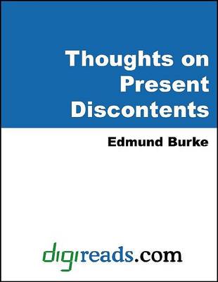 Book cover for Thoughts on Present Discontents