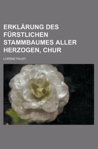 Cover of Erklarung Des Furstlichen Stammbaumes Aller Herzogen, Chur