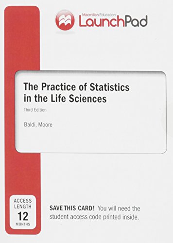 Book cover for Launchpad for Moore's the Practice of Statistics in the Life Sciences (Twelve Month Access)