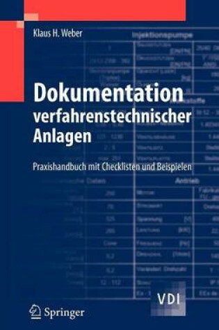 Cover of Dokumentation Verfahrenstechnischer Anlagen: Praxishandbuch Mit Checklisten Und Beispielen