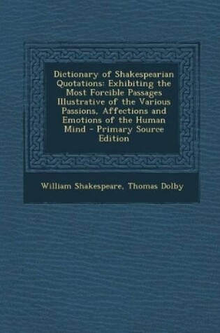 Cover of Dictionary of Shakespearian Quotations