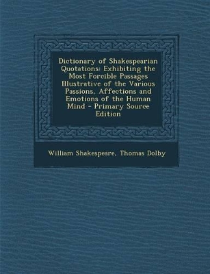 Book cover for Dictionary of Shakespearian Quotations