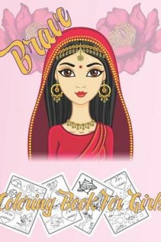 Cover of brave coloring book for girls