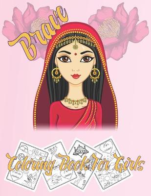 Book cover for brave coloring book for girls