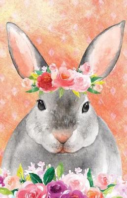 Book cover for Journal Notebook For Animal Lovers Rabbit In Flowers