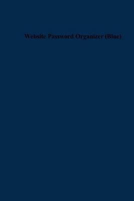 Book cover for Website Password Organizer (Blue)