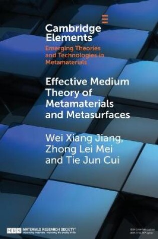 Cover of Effective Medium Theory of Metamaterials and Metasurfaces