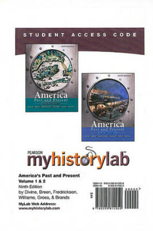 Cover of MyLab History -- Standalone Access Card -- for America Past and Present, Volumes 1 and 2