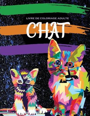 Book cover for chat livre de coloriage adulte